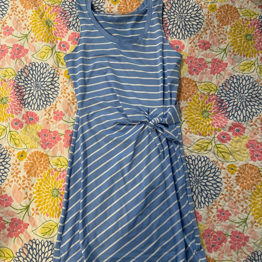 Xs WOMENS vineyard vines performance blue knot dress
